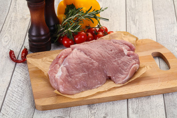 Raw pork meat