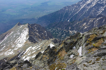 High Tatras panorama from  Lomnicky peak view point, Slovakia.