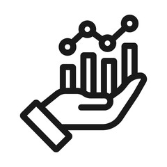financial insurance - minimal line web icon. simple vector illustration. concept for infographic, website or app.