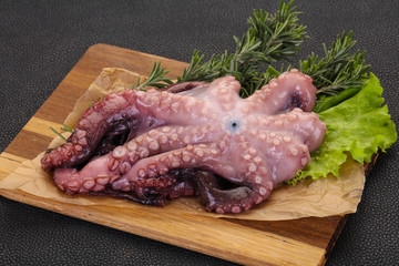 Raw octopus ready for cooking