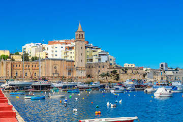 Fototapeta na wymiar Marsascala harbour with fishing boats, Malta