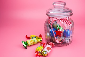 Fototapeta na wymiar jar of candy