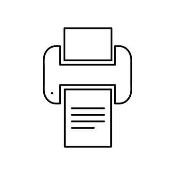 Pinter icon vector. Vector graphics, a linear pattern on a white background, eps 10.