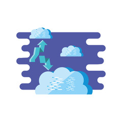 cloud computing with set of arrows