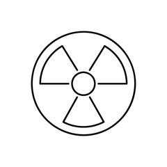 radiation line icon. Thin line icon for website design and development, app development. Vector graphics, a linear pattern on a white background, eps 10.