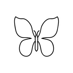 Butterfly line icon, spring & easter elements, insect sign, a linear pattern on a white background, eps 10.