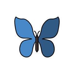 butterfly icon - Colorful Butterfly logo isolated. Simple vector sign