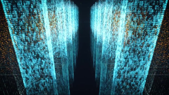 Abstract Network and Data Servers Loop Background