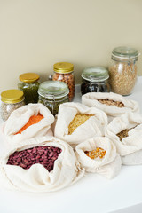 Corn Maize Bean Green Apple Ripe Apricot in Bag