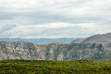 Mountain landscape in Dubrovnik, Croatia