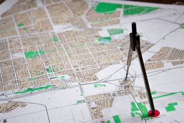 Map of the location of houses in the city