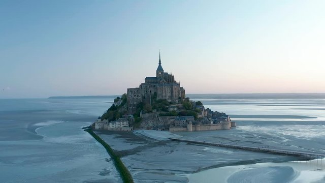Mont Saint Michel aerial view