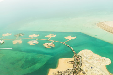 artificial islands of dubai.or saudi arabia - obrazy, fototapety, plakaty
