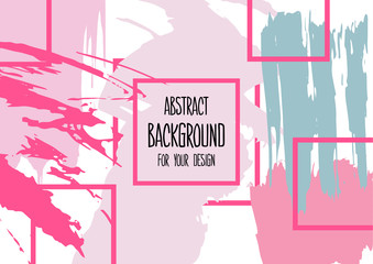 Abstract background for your design. Universal background. Colorful elements. Cover, flyer, banner, web, print. Acrylic paints, brushes, blots