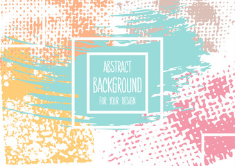 Abstract background for your design. Universal background. Colorful elements. Cover, flyer, banner, web, print. Acrylic paints. Creative