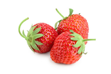 Strawberry isolated on white background close up.