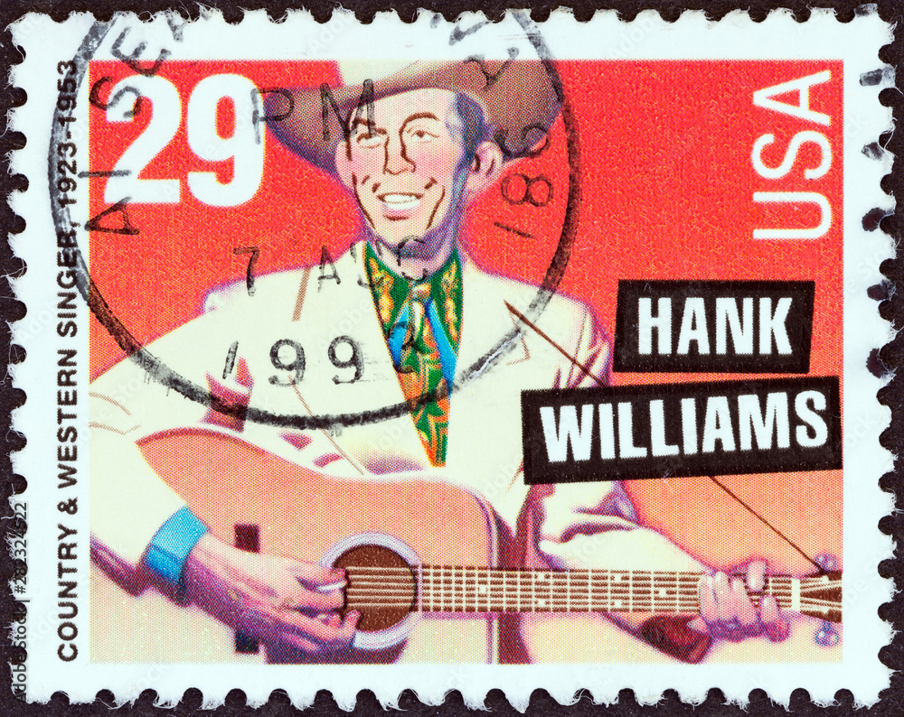 Sticker country & western singer hank williams (usa 1993)