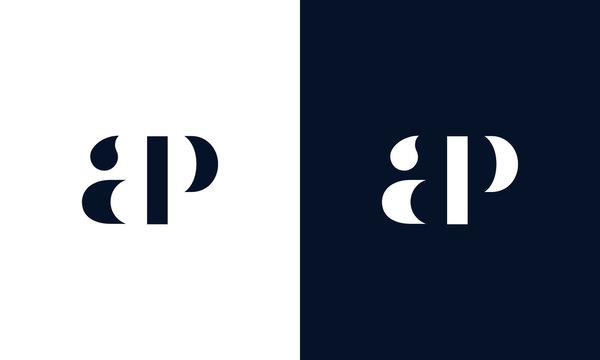 Abstract letter AP logo. This logo icon incorporate with abstract shape in the creative way. It look like letter A and P.