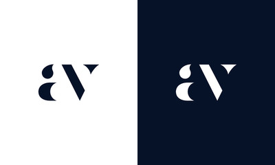 Abstract letter AV logo. This logo icon incorporate with abstract shape in the creative way. It look like letter AV. - obrazy, fototapety, plakaty