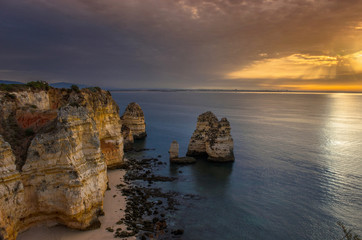 Do Camilo Beach (Praia do Camilo) is a picturesque little beach, pretty quiet and secluded with some amazing rock formations and wonderful views from the top, in Lagos,Western Algarve coast, Portugal.