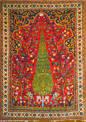 Vintage Persian garden carpet, Tehran, Iran