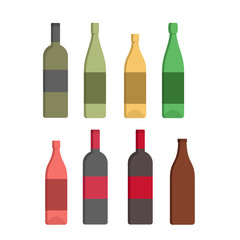 Wine-making. Design for wine. Tasting. Sommelier. Vector of bottles of wine.