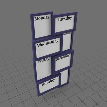 Modern weekly planner