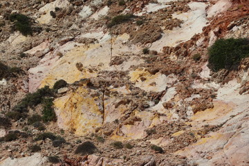 Sulphur minerals in Milos island