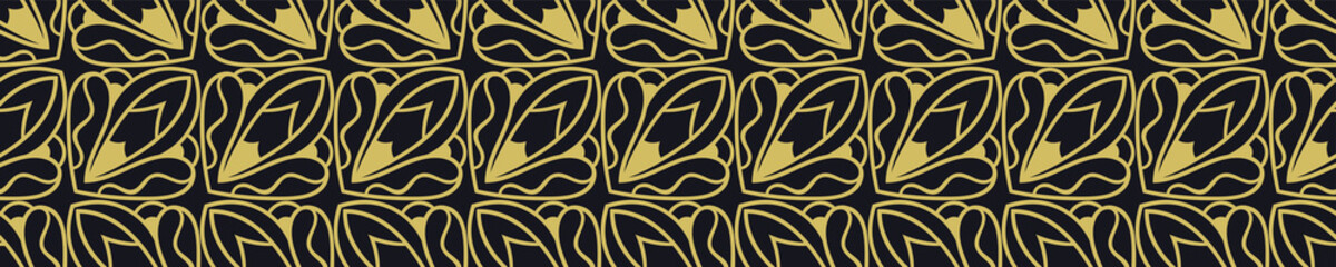 Vector modern geometric tiles pattern. Golden shapes. Abstract art deco seamless luxury background.