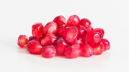 Seeds of pomegranate in macro view.