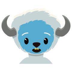 Vector cute yeti colorful isolated