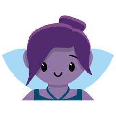 Vector cute fairy colorful isolated