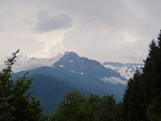 The Alps of Val Camonica near the town of Vezza D'oglio, Italy - June 2019.