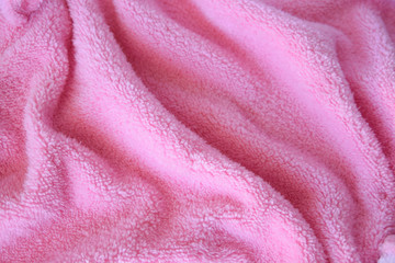 Fototapeta na wymiar Texture fabric or pink cloth textile.