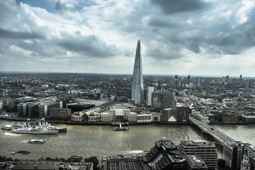  London skyline , city escape at cloudy day 