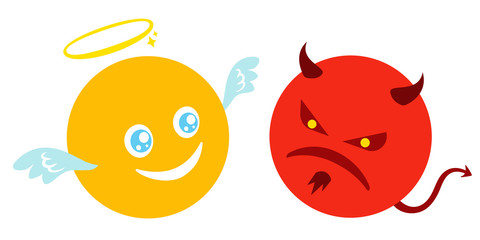 Funny and angry smiles