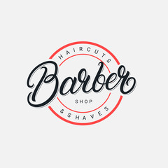 Barber Shop lettering logo