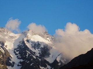 The Alps of Val Camonica near the town of Vezza D'oglio, Italy - June 2019.