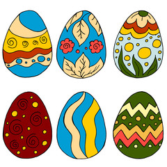 Easter illustration. Happy Easter. A set of hand drawings