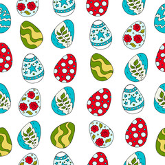 Festive textiles packaging. Seamless pattern, background. Easter illustration