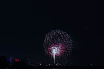 Summer fireworks display.