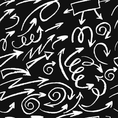 Seamless drawing. Colored wax crayons. Elements for design. Doodle, Curls