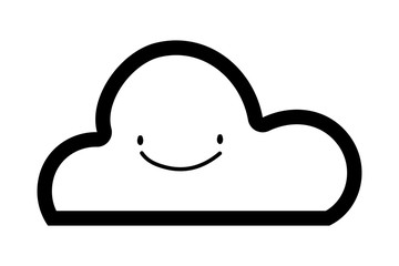 Isolated cloud draw design vector illustration