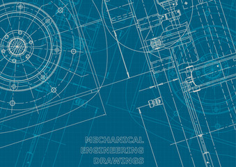 Obraz premium Blueprint. Corporate style. Instrument-making drawings
