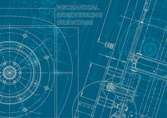 Blueprint. Corporate style. Instrument-making drawings