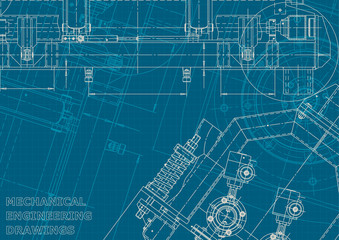 Blueprint, Sketch. Vector engineering illustration
