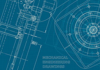 Blueprint. Corporate style. Instrument-making drawings
