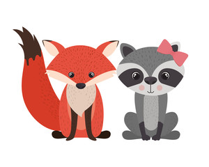 card of celebration with animals on white background