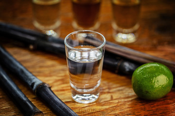 cachaça, Brazilian drink traditional sugar cane.