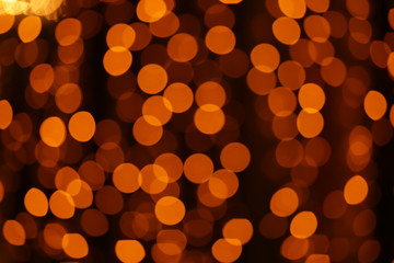 Ночные огни не в фокусе